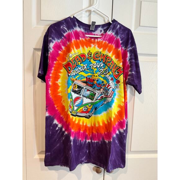 Colorful Grateful Liquid Blue Dead & Company Final Tour 2023 T-Shirt L - Picture 1 of 8
